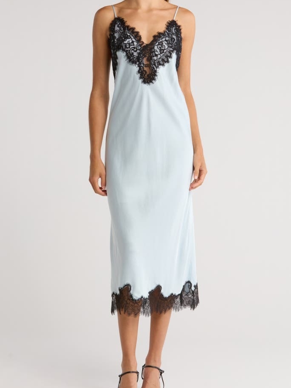 A.L.C. Lennon Lace Accent Satin Slipdress NWT